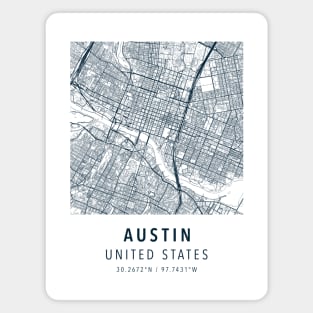 austin simple map Magnet